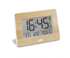 ADE CK1702 Horloge Radio DCF, Aluminium, Blanc, 20 x 20 x 3 cm