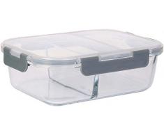 COOK CONCEPT KB5987 Boite de Conservation, Verre-Borosilicate, Transparent, Dimensions : 22 x 16,5 x 7 cm