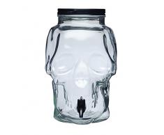 KitchenCraft Spookily Does It Distributeur de boissons en verre en forme de tÃªte de mort Transparent 9 l