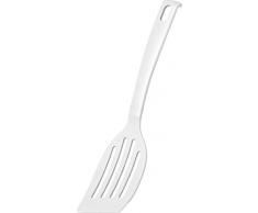 Fackelmann 24284 Spatule Ã fente Blanc en plastique Spatule pour casseroles et poÃªles revÃªtues (couleur blanc) QuantitÃ© : 1 piÃ¨ce