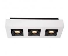 Lucide XIRAX - Spot Plafond - LED Dim. - GU10 - 3x5W 3000K - Blanc