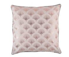 douceur dintérieur coussin dehous 60x60cm metallise goldy rose/anthracite