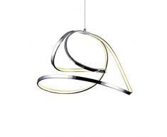 Mela Lampe suspension LED, 48Â Watts, argent, 50Â x 55Â x 120Â cm