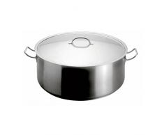 Artame ART82024 Faitout avec Couvercle, Acier Inoxydable, Argent, 24 cm