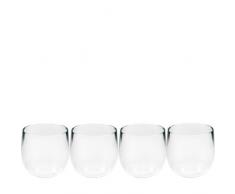 Zak Designs 1025-650 Set de 4 Verres à Liqueur Ballon Stacky Transparent 6 cl