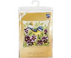 Kit coussin au point de croix MÃ©sange bleue