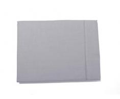 Camille 214013 Camille Drap Plat en Coton Percale Coton Gris 300 x 240 cm