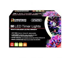 The Benross Christmas Workshop Guirlande lumineuse 50 LED avec minuterie Fonctionnement Ã piles Multicolore