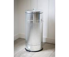 Garden Trading Poubelle Ã pÃ©dale en Acier galvanisÃ© 30 l