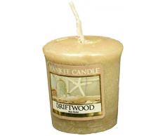 YANKEE CANDLE 1533671E Bougie Votive Bois flotté, Cire, Marron, 4,8 x 4,5 x 5,3 cm