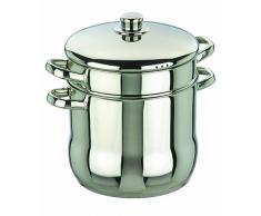 Ibili 663724 Oslo Marmite Cuit Vapeur avec couvercle Inox 24 cm