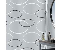 Spirella 10.1353 Rideau de Douche Anello Grey Textile 180 x 200 cm