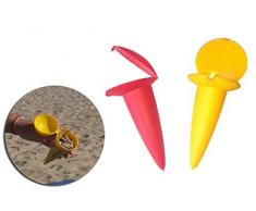 Home Cendrier de Plage, au Choix ou Bleu ou Rouge, 13 x 7 cm