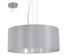 Eglo Lampe 31606Â intÃ©rieur, mÃ©tal, E27, gris