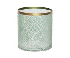 Cosy&Trendy Home 153826 Photophore jungle en verre, diamÃ¨tre 18 cm, hauteur 20 cm