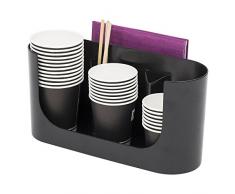 ALBA RDVCUP Rangement gobelets, Plastique, Noir, 27 x 13 x 17,5 cm