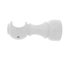 Riel Chyc 5430755 Support de Tringle à Rideaux Lisse Ouvert Blanc 20 x 88 mm