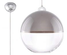 Sollux Lighting GINO Suspension Verre Gris Chrome