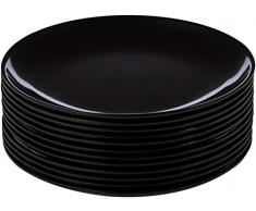 Garcia de pou Assiette 23 Cm Noir Melanine - 12 unitÃ©s