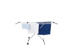 STEWI Sèche Linge, Aluminium Argent/Noir, 132 x 57 cm