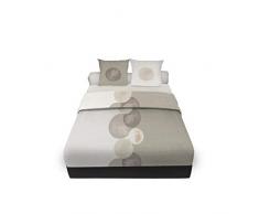 Soleil docre Luna lit, Parure de Drap, Coton, Ecru, 240 x 300 cm