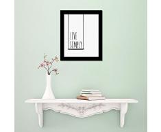 WALPLUS Live Simply Art Sticker Mural en Vinyle Multicolore 40 x 30 x 3 cm