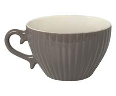 Excelsa Parisienne Tasse Jumbo 400Â ML, Porcelaine, Gris, 11.5Â x 11.5Â x 7.2Â cm