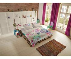 Hip Parure de lit en Satin de Coton mako 2Â piÃ¨ces Housse de Couette 200Â x 200Â cm + Taie doreiller 60Â x 70Â cm pallavi 6107.99.02Â Multi