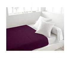 Soleil dOcre 214835 Eden Drap Plat Coton Prune 240 x 300 cm