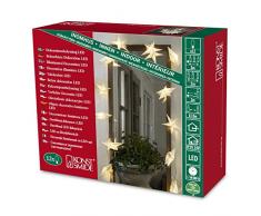 Konstsmide 3195-103 Guirlande dEclairage de Déco Ãtoile en Papier Intérieur 12 LEDs 24 V Blanc Chaud Câble Transparent