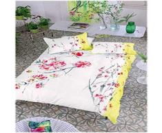 Designers Guild - Oriental Flower Housse de Couette Satin de Coton Acacia 220 x 240 cm