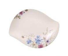 Villeroy & Boch Mariefleur Gris Serve & Salad Coupelle plate, Porcelaine Premium, Blanc/Multicolore
