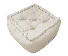 Deco&Co Décoration intérieure naturelle - Pouf, Beige, 40cm x 30cm