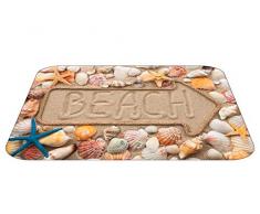 Papillon FlÃ¨che Beach Tapis de Bain Super Absorbant en Polyester, Multicolore, 60 x 40 cm