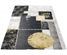 Soleil docre Plaid Polaire ImprimÃ©, William, Polyester, Gris, 150 x 130 x 1 cm