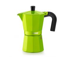 Monix Cafetière Italienne Lima, capacité 3 Tasses, Aluminium, Vert, 9 cm.