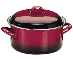 Ibili 930128 Faitout avec couvercle VolcÃ¡n 28 cm en acier Ã©maillÃ©