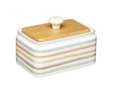 Kitchen Craft KCCCBUTTER Beurrier avec Couvercle, Bois, Multicolore, 15 x 11 x 9.5cm