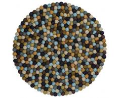 myfelt Otto Feutre Boule-Coussin pour Chaise de/, Ronde, Laine Vierge, Gris/Marron, Ã 36Â cm