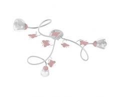 ONLI 4924/PL3 Plafonnier, Blanc/Rose