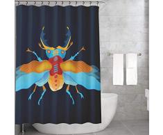 Bonamaison Rideau de Douche en Polyester Multicolore 155 x 220 cm