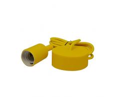 Vision-EL 75007 Suspension Douille Silicone E27-Jaune, Résine, Jaune, (L)-Câble 2M