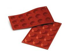 Silikomart 20.013.00.0060 SF013 Moule Forme Tartelette 15 Cavités Silicone Terre Cuite