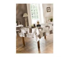 Calitex Nappe en toile cirÃ©e rectangulaire, PVC, Beige Chocolat, 250 x 140 cm