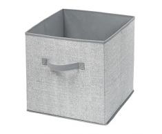InterDesign Aldo boite rangement avec poignée - grande boite de rangement en polypropylène pour jouets et vêtements - gris