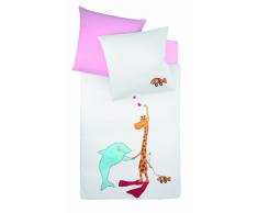 fleuresse 142165 Housse de couette enfant Percale brodée 100x135 cm