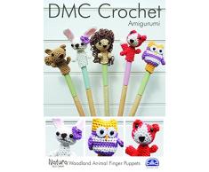 DMC Woodland Animaux Doigt marionnettes Crochet Motif, Carte, Multicolore