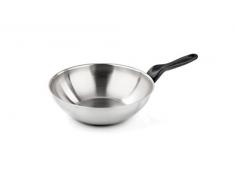 Barazzoni The Inoxidabili Saltapasta Wok, Acier, Argent, 28 cm