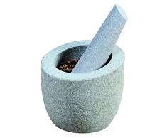 KESPER 7150313Â Mortier avec Pilon Mortier, Pierre, Gris, 12,5Â x 12,5Â x 10,5Â cm