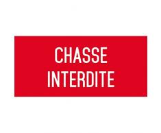 UTTSCHEID Chasse Interdite - Autocollant Vinyl Waterproof - L.200 x H.100 mm